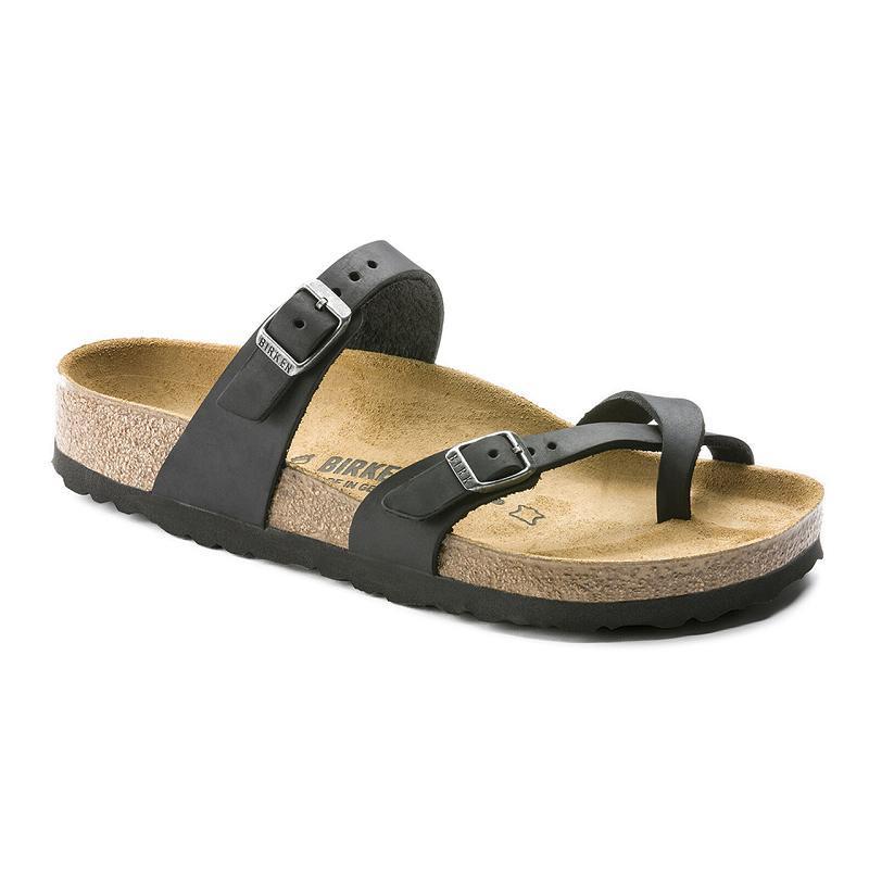 Birkenstock Oiled Læder Mayari Dame Sort | DK 396UZG